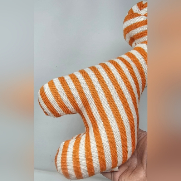 Jellycat Striped Orange White Geoffery Giraffe Soft Baby Chime Rattle Toy 9 in - Picture 4 of 13
